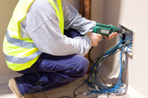 guy doing an electrical inspection
